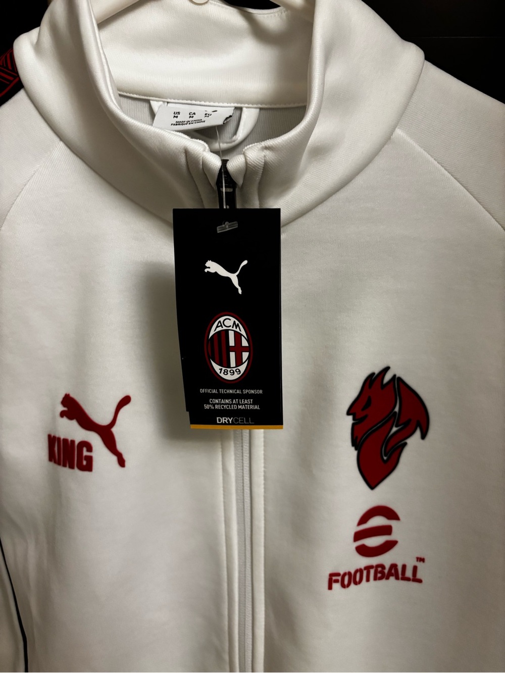 AC Milan Puma King Anthem Soccer Football Track Jacket Medium NWT - Picture 5 of 12